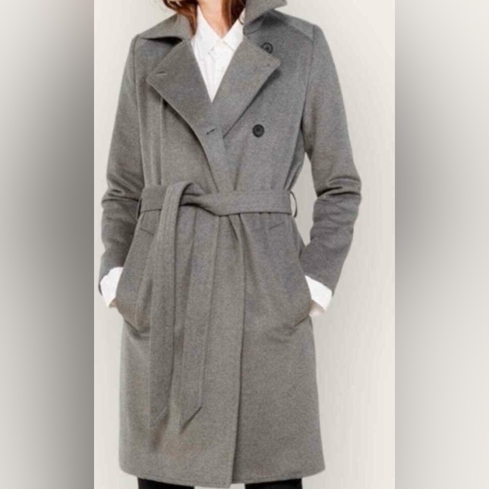 Everlane Charcoal Belted Coat Size Small NWOT